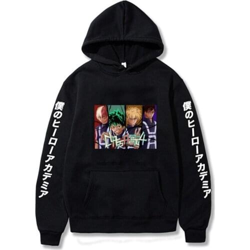 2021 My Hero Academia Hoodies Casual Tops Oversize Hoodie Sweatshirt Men/Women Regular Long Sleeve Pullover Hoodies Clothes