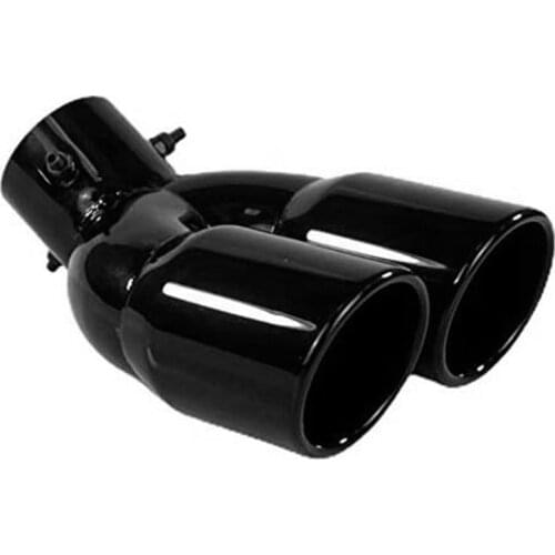 Universal Dual Rear Noise Canceller Car Exhaust Pipe Muffler Tail Pipe Double Outlet Tailpipe Car Accessories