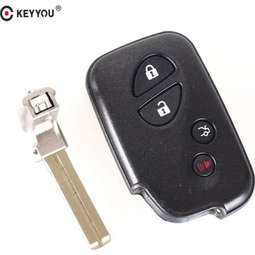 KEYYOU Replacement Shell 4 Buttons Smart Remote Key Fob Case For Lexus GS430 ES350 GS350 LX570 IS350 RX350 IS250 + Blank Key