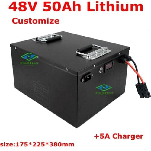 50AH 48V lithium ion battery charger 5A 48V 50AH lithium battery for 4800W 2400W 48V AGV Moving tower Electric tricycle motor EV