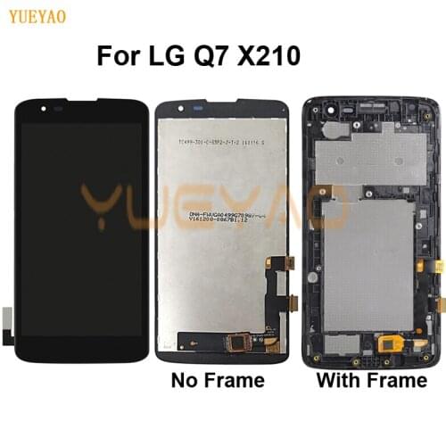 LCD Display For LG X210 LCD Touch Screen Panel Digitizer Replacement X210bsy Assembly For LG Q7 Display Free Shipping With Frame