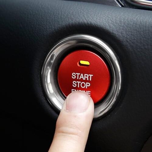 1PCS Suitable for Mazda 2 3 6 CX-5 CX-9 CX-3 MX-5 2014-2018 Modeling Car Engine Start Stop Button Cover