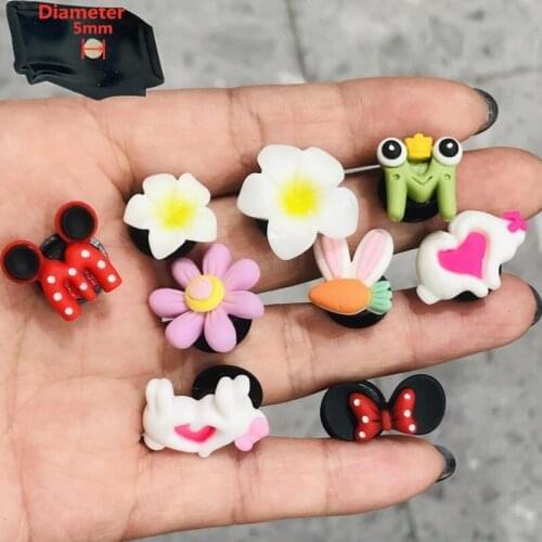 10PCS Resin Cute Cartoon Fridge Magnetic Sticker Flower Frog Mouse Eye Bow Hand Heart Ears Angel Refrigerator Magnet Photo Wall