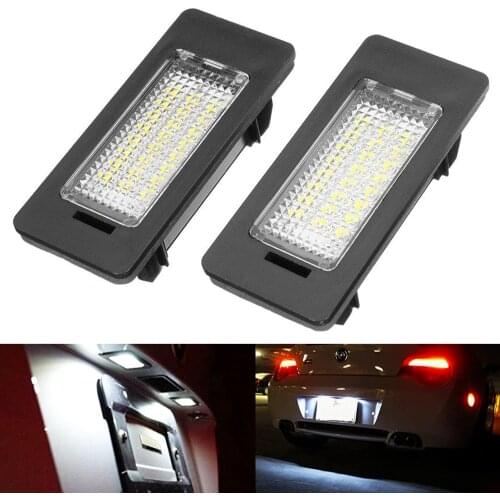 2Pcs 6000K White Super Bright LED Number License Plate Light CANBUS For BMW E46 E39 E90 E91 E82 E30 E60 E92 E93 E61 E88 E92 E70