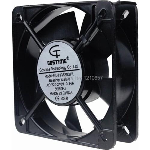 2 Pieces lot 135x38mm 135mm New Case Cooler 2Wire 220V 240V Air Flow Exhaust AC Cooling Fan