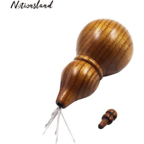 24pcs Self Threading Needles Hand Sewing Needles&Gourd Shape Needle Case Needlework Embroidery Pin Repair Tool
