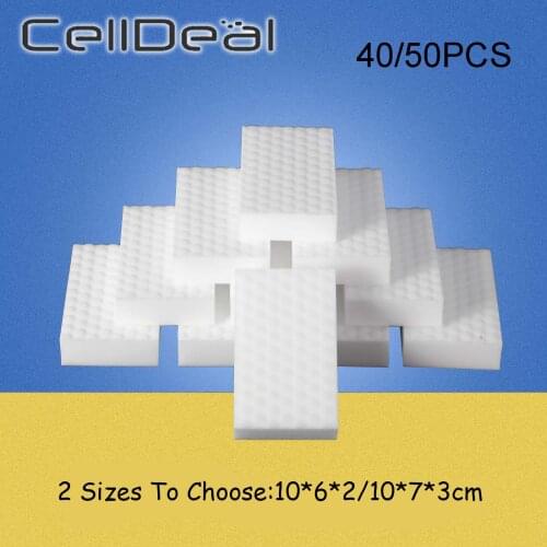 40/50Pcs Multi-function Melamine Sponge Compressed Magic Erasers Shoes Bags Bathroom Kitchen Cleaning Tools Cleanser Sponge