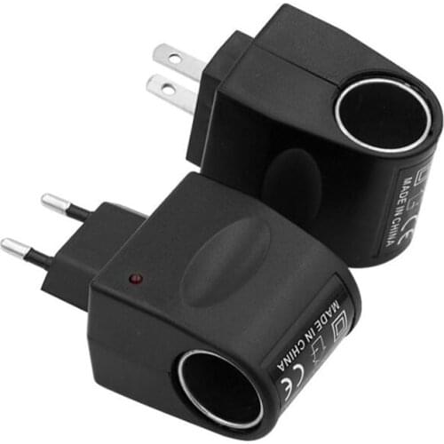 US EU Plug Household Car Cigarette Lighter Power Adapter Converter Transformer 110V/220V AC to 12V DC 0.5A 1A Charger Socket