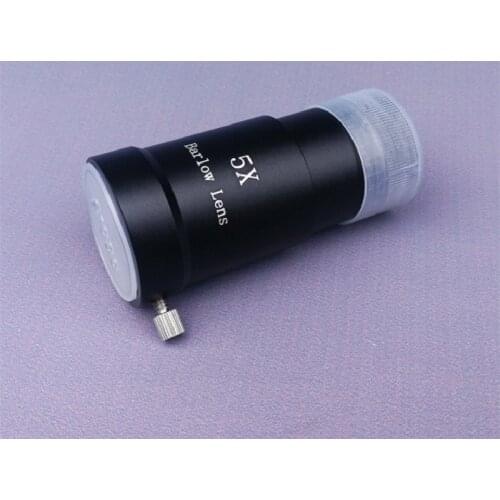 Agnicy Astronomical Telescope Accessories 5X Barlow Mirror Extender 1.25 Inches 3.17mm Metal Barlow Lens