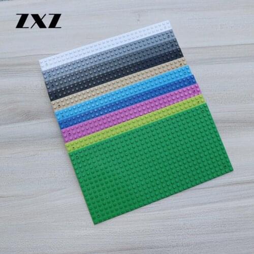 10 Colors 16*32 Dots Single Side Base Plate MOC Castle Accessories Compatible Small Bricks Baseplate For Kids MOC Building Block