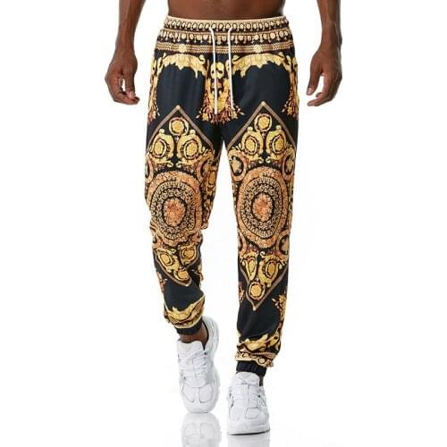 New Luxury Royal Men Joggers Sweatpant 3D Floral Print Trousers Jogging Pants Men Casual Hip Hop Streetwear Sports Trousers Male