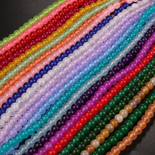 Natural Stone Beads Polished Chalcedony Round Loose Spacer Beads For Jewelry Making Bracelets Needlework DIY Accessories 8-10MM