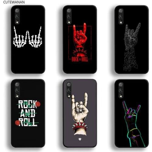 Rock and roll skull Phone Case For Huawei Honor 30 20 10 9 8 8x 8c v30 Lite view 7A pro