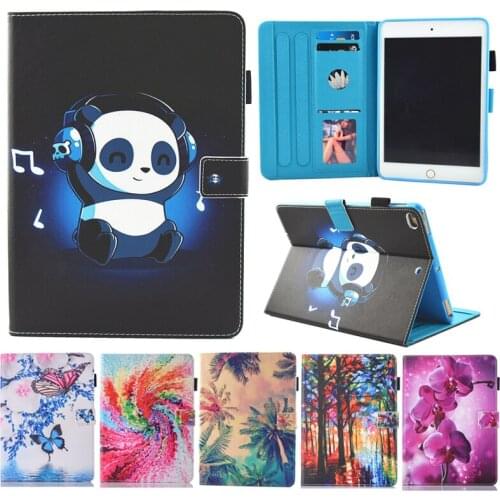 Case For iPad Air 1 Air 2 5 6 Cover for New iPad 9.7 inch 2017 2018 Cover Smart leather Cartoon Painted Card slot Tablets Case