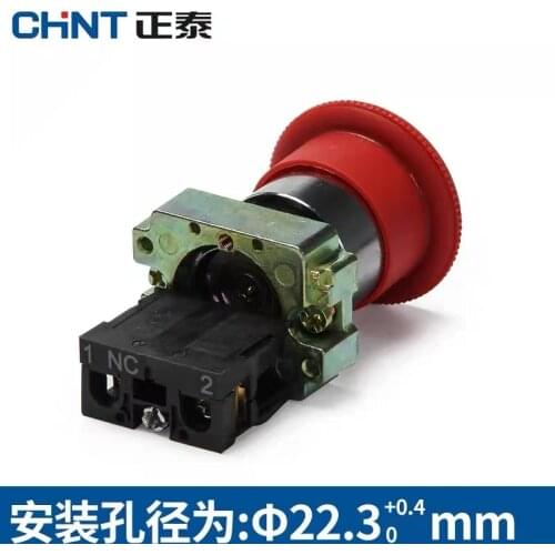 CHNT CHINT NP2-BS542/545 Emergency Button Mushroom Head Emergency Stop Switch BE102 Normally Closed