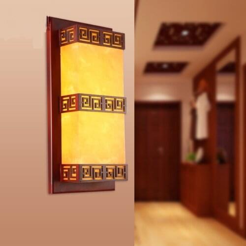 Chinese style Wooden pendant lights stairways Hotel living room bedroom bedside wall lamp Wood carving pendant lamps ZA ZS73