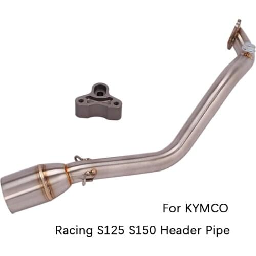 For KYMCO Racing S150 S125 Motorcycle Exhaust Pipe Stainless Steel Header Link Pipe Slip On 51mm Muffler Escape Scooter Exhaust