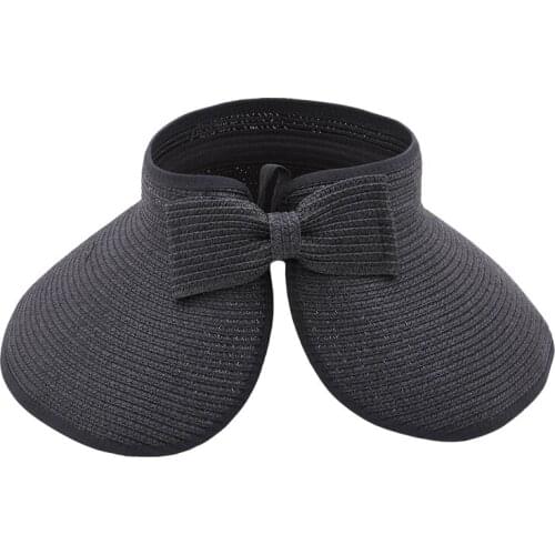 Women Summer Visors Hat Foldable Sun Hat Wide Large Brim Beach Hats Straw Hat Chapeau Femme Beach UV Protection Cap