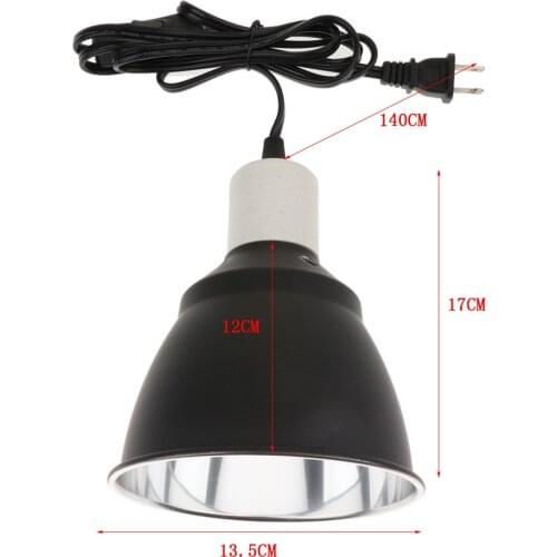 E27 Light Dome Reflector Reptile UV Bulb Holder Tortoise Table Lamp Holder