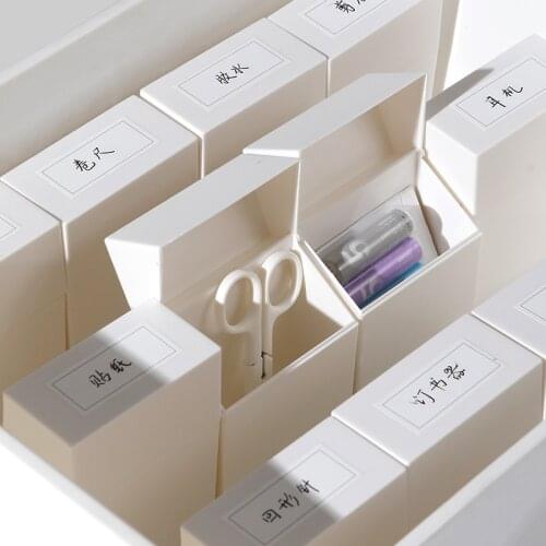 Flip Lid Label Classification Storage Box Household Small Things Sorting Box Multifunctional Portable Small Pill Box