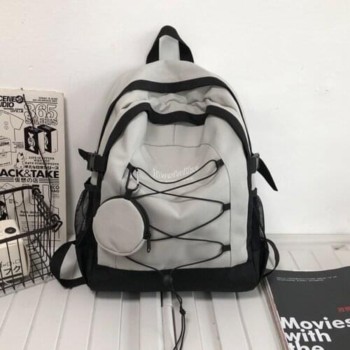 Womens Canvas Backpack Casual Lady Large Capacity Travel Rucksack Girls Student School Bag Simple Female Nylon Backpacks Ladies