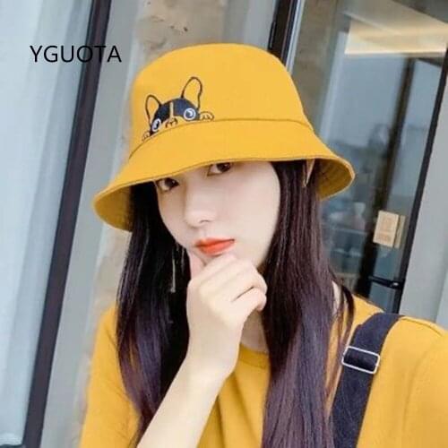 Summer Hot Fisherman Hat Female Japanese And Korean Art Basin Of Outdoor Shade Sunscreen Hat Printed Bucket Hat