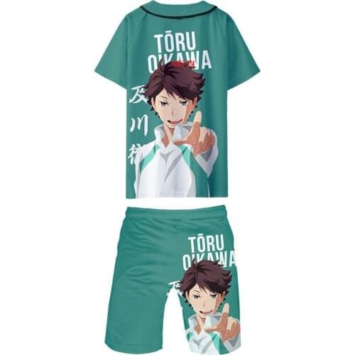 Anime Haikyuu Cosplay Costume Kageyama Tobio Kuroo Tetsurou Oikawa Tooru Baseball Jerseys and Shorts 2 Piece Set Men Sportswear