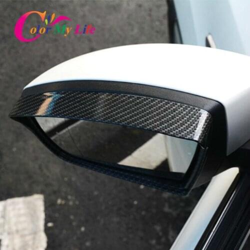 Front Car Rearview Mirror Cover Trim for Ford Ecosport 12-19 Kuga Escape 14-19 Rear View Mirror Rain Visor Sticker Accessories