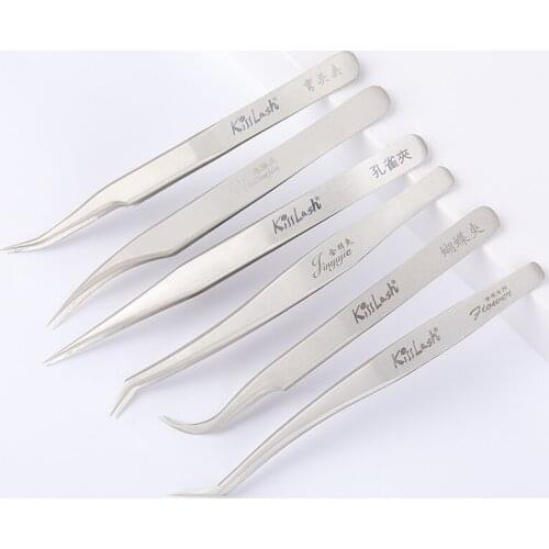 Eyelash tweezers for 3D Volume Eyelash Extension easy Fan Lash Tweezers Anti Acid Ultra Precision Stainless tweazers for lashs
