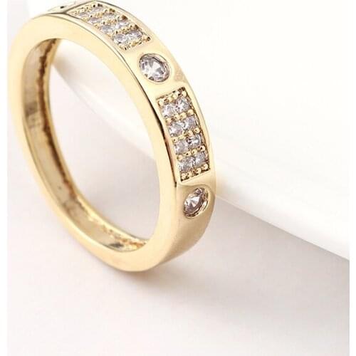 Real Austrian Crystals Brand AAA Zirconia Micro Inlays Fashion Ring for women New Sale Hot Round Se-139287