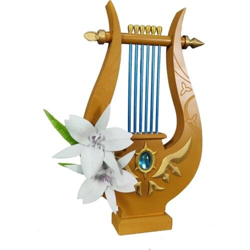 NEW Anime Game Genshin Impact Venti Theme Cosplay Harp Musical Instrument Cartoon Take Photo Props Halloween Accessory