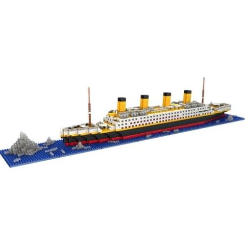 2020 New Drop Shop. 1860 Pcs Titanic Cruise Ship Model Building Block Set Micro Mini Blocks DIY Toys