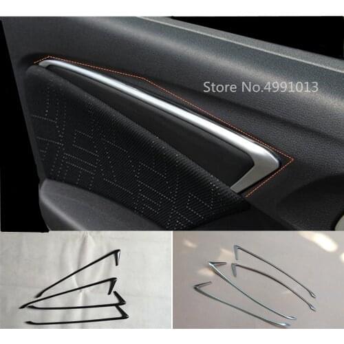 For Honda Fit Jazz 2017 2018 2019 Car Inside Door Switch Upper Garnish Trim Hoods Molding Speaker Sound Accessories 4pcs
