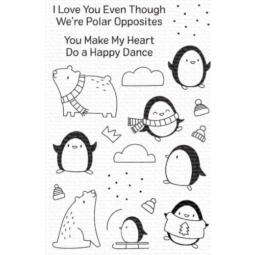 Penguin Clear Stamp Or stamp for DIY Scrapbooking/Card Making/Kids Fun Decoration Supplies A2237