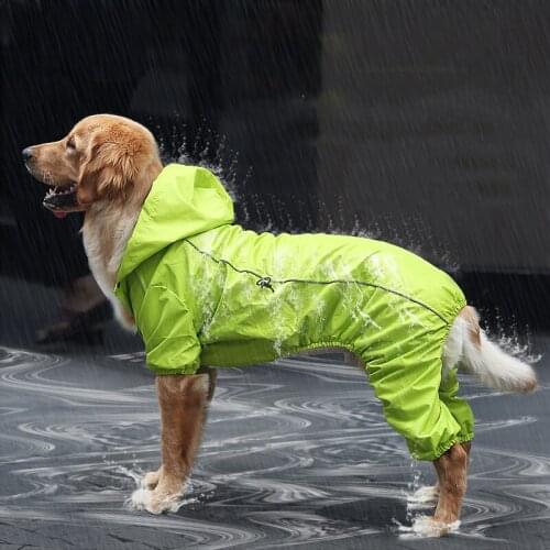 Dog Raincoat Pet Waterproof Detachable Rain Jacket Dogs Water Resistant Clothes for Dogs Fashion for Rainy Day Dog Rain Coat New