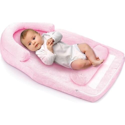 Reflu And Flat Head Pad Pink Baby Comfortable Pillow Breathable Fabric Quality Sleeping Cushion Pillow Pillow decorate Portable