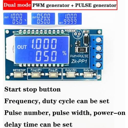 PP1 PWM pulse number frequency duty cycle adjustable Signal generator module signal generator synthesizer