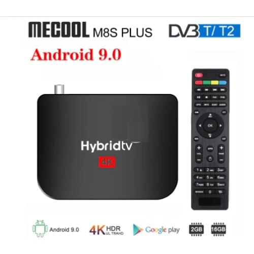 2020 Mecool M8S PLUS Android 9 DVB-T2 Hybridtv TV Box Amlogic S905X2 2GB 16GB Support 4K M8S PLUS DVB T2 Terrestrial Combo Box