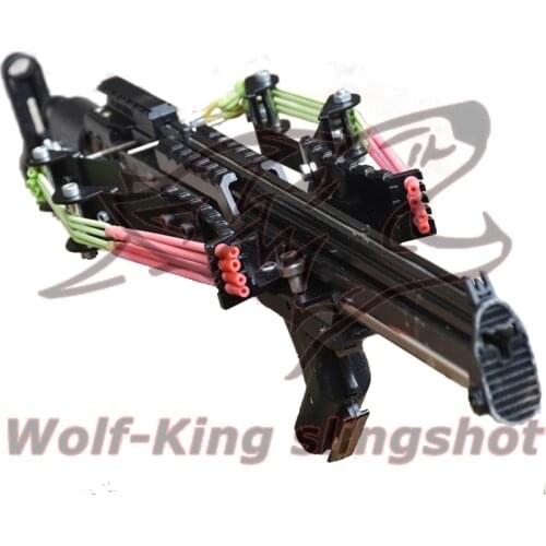 Enhanced Edition Slingshot Rifle Hunting Powerful Catapult Continuous Shooting 40-rounds Ammo and Arrow for Hunting and Shooting