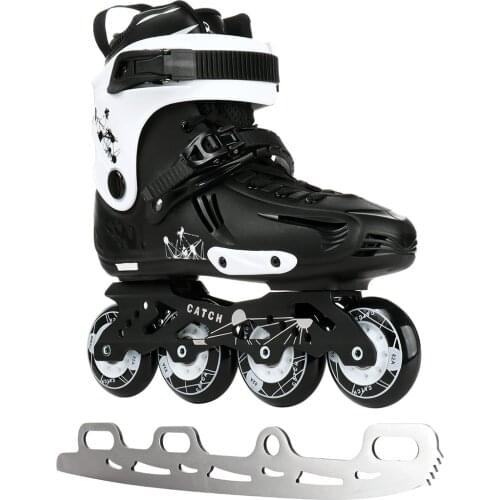 2021 New Inline Pvc Roller Skates 2 In 1 Unisex Professional Skating Shoes Patines Slide Free Black White Skates 35-44