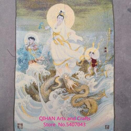 Sakyamuni bodhisattva antique collection of calligraphy and painting Buddha tang cloth embroidery