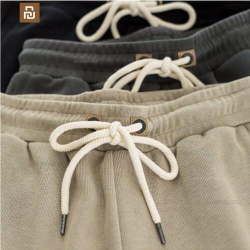 Xiaomi summer overalls shorts mens casual all-match solid color knitted five-point pants youpin shorts