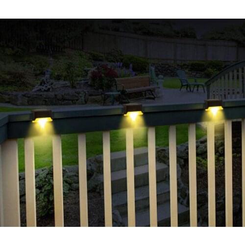 1/4/8 PCSLED Solar Lamp Path Stair Outdoor Waterproof Wall Light Garden Landscape Step Deck Lights Balcony Fence tuinverlichting