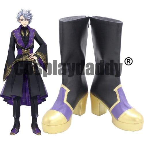 Twisted Wonderland Coral Sea Octavinelle Dormitory Azul Ashengrotto Ceremonial Ver. Game Cosplay Shoes Block Heel Boots X002