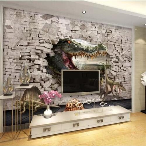 Wellyu Custom wallpaper 3d mural crocodile dinosaur turtle обои stereo painting background wall paper painting papel de parede