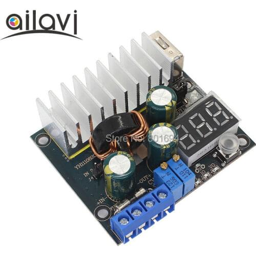 100W DC Constant Current Boost Module USB Output 3-35V Adjustable Power Supply Converter 6A With Voltage/Current Digital Display