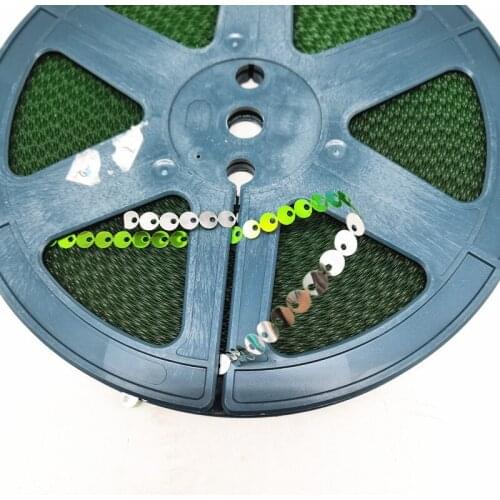 12pcs Two Side Sequins Length 95meters/reel Size 3mm/5mm/7mm sequins Reel (8830) Side hole sequin reels for embroidery