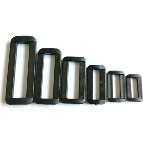20pcs Nylon Buckle 15mm/20mm/25mm Plastic Loops Looploc Rectangle Rings Adjustable Buckles For Backpacks Straps