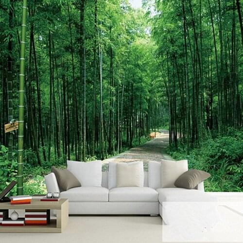Custom 3D Photo Wallpaper Pastoral Bamboo Forest Landscape Wallpaper Living Room Sofa TV Photography Background Wall Paper 3D