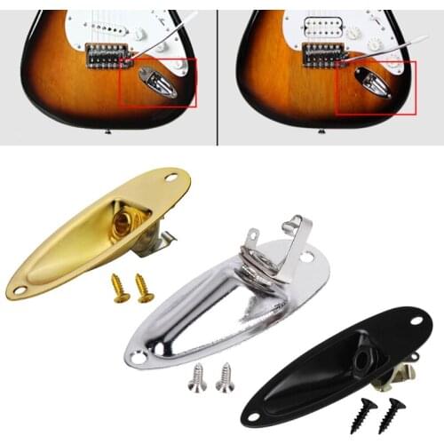 Electric Guitar Jack Socket Cover Plate 6.35mm Boat Style Guitar Accessories Drop Shipping